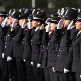 New police recruits during a passing-out parade at Hendon Police Academy, London. Picture date: Thursday October 27, 2022.