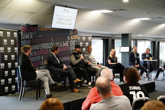 Panel of speakers at exclusive University of Derby DCFC event