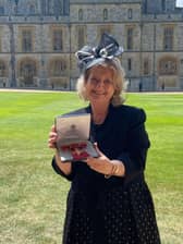 Wendy at the Palace after receiving her OBE