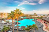 The Barceló Fuerteventura Mar's main pool and bar area