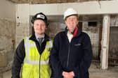 Davlyn Construction site manager Ellis Boyall and Safe and Sound CEO Tracy Harrison