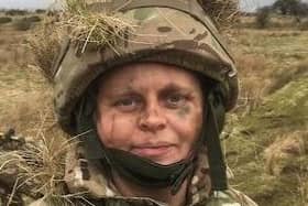 Angela Holland in uniform