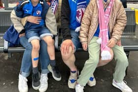 Glenn pictured with his partner Kerry and their two children