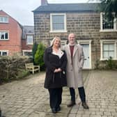 Business manager Stella Rogers and Dr James Burns outside the forthcoming private GP practice in Duffield.