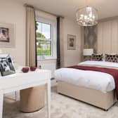 BM - The main bedroom inside the Hale show home at Barratt Homes' Midshire Meadow