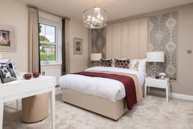 BM - The main bedroom inside the Hale show home at Barratt Homes' Midshire Meadow