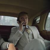 Jeremy Strong as Roy Cohn and Sebastian Stan as Donald Trump in The Apprentice