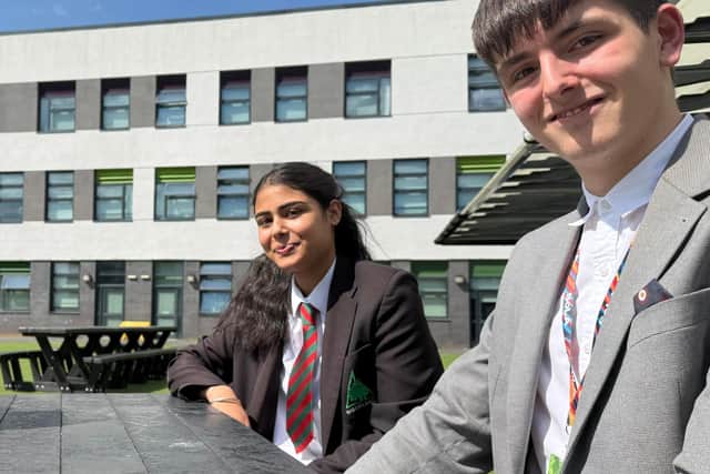 Asha and Jacob at Allestree Woodlands School