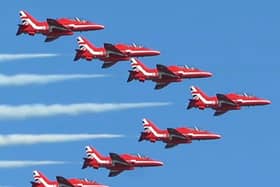 Red Arrows will be flying across Lincolnshire skies today as they make their way to Clacton Airshow 2025