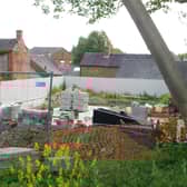 Trees have been felled in a Derbyshire market town. The site shows work being carried out at 21 Market Place, Melbourne.