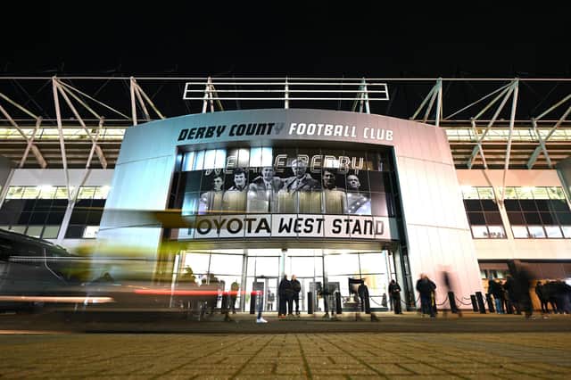 Derby’s Pride Park Stadium ranks the highest in a league table showing top football venues in the UK