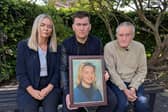 Sabrina's family: Pauline Nimmo (Sabrina's sister), Joseph Brett (Sabrina's brother), Noel Brett (Sabrina's father); courtesy of ITV Anglia