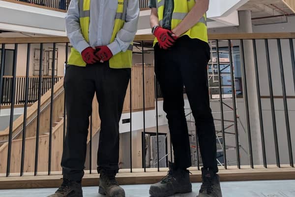Stephen Pepper and Steve Jones  in the University of Derby's new Business School