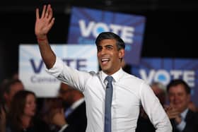 Britain's Prime Minister and leader of the Conservative party Rishi Sunak has visited Erewash. He ended months of speculation and announced the general election date of July 4, 2024 (Image taken at ExCel on May 22, 2024)