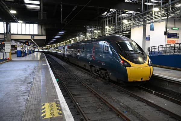 Train at Euston Station.