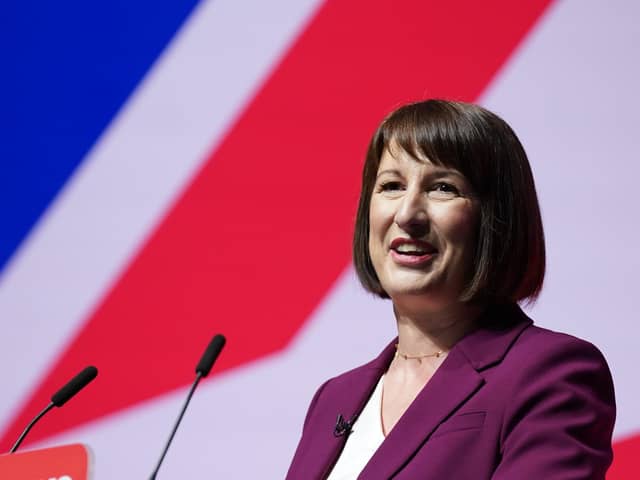 Chancellor of the Exchequer Rachel Reeves delivers her speech at the Labour Party Conference.